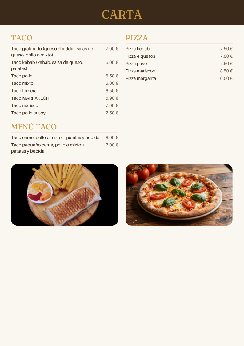 Carta Tacos Marrakech - Página 2